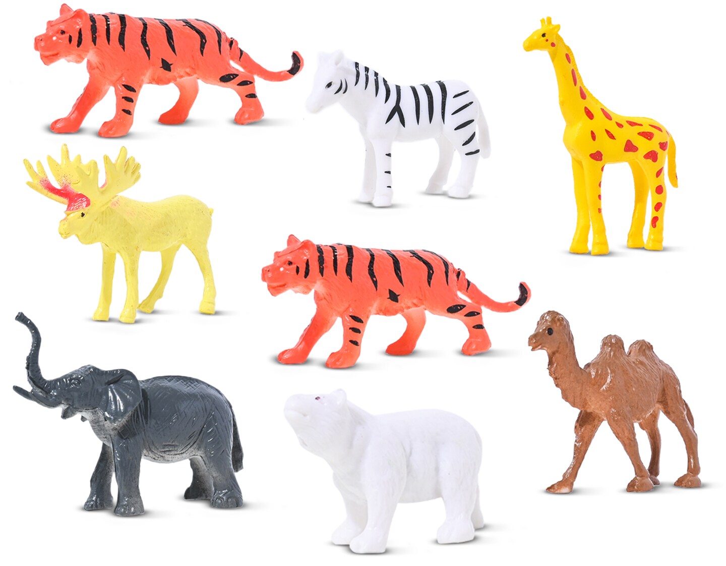 75 Piece Party Pack Mini Wild Jungle Animals - Plastic Mini Educational Jungle Animal Toys - Fun Gift Party