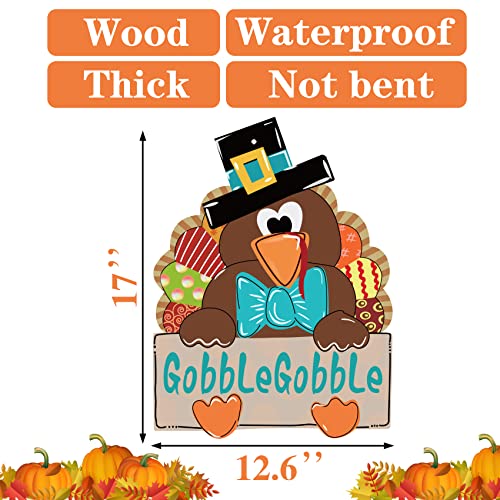 Thanksgiving Wooden Door Decor Thanksgiving Wreath for Front Door Turkey Door Hanger Thanksgiving Door Hanger Gobble Gobble Sign Thanksgiving Door Wreath Thanksgiving Party Decorations