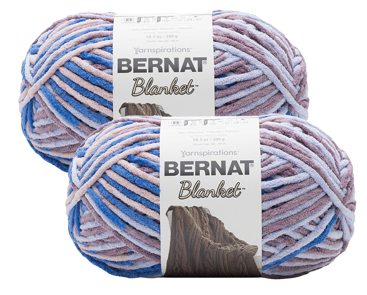 Bernat Blanket Yarn - Big Ball (10.5 oz) - 2 Pack (Dappled Shadows)