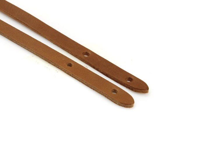 21.8&#x22; byhands 100% Genuine Leather Shoulder Bag Straps with Rivet, Tan (24-5501)