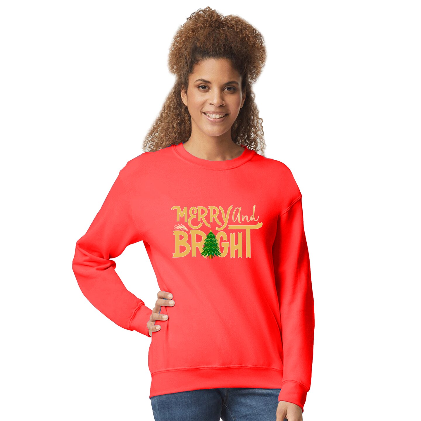  Women's Long Sleeved Merry and Bright,red Shirts for