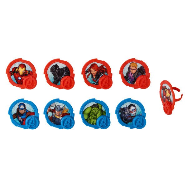 MARVEL Avengers Mightiest Heroes Cupcake Rings, 12ct