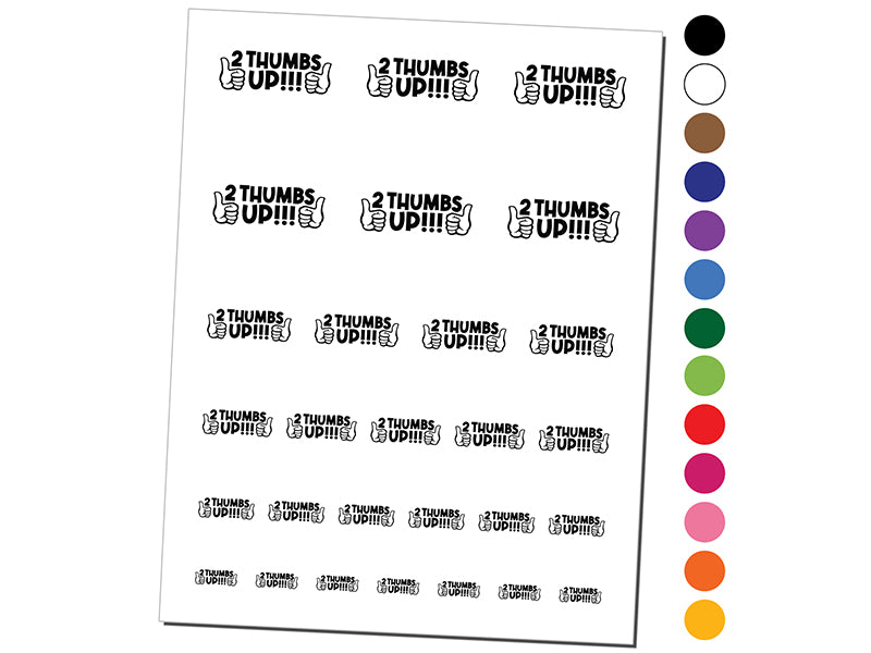 Two Thumbs Up Teacher Student School Temporary Tattoo Water Resistant Fake Body Art Set Collection