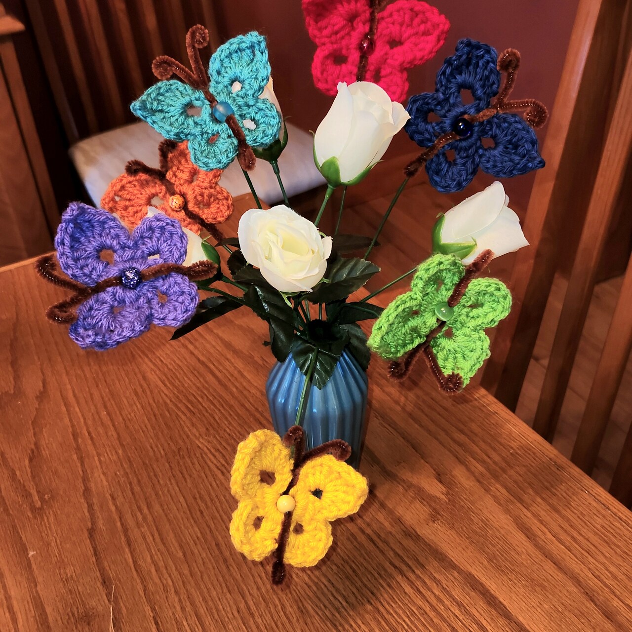 Crocheted Butterfly Boquet