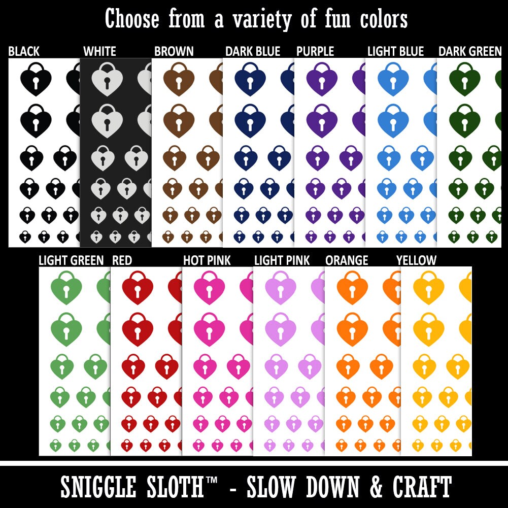 Heart Lock Key Temporary Tattoo Water Resistant Fake Body Art Set Collection