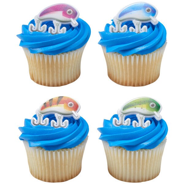 Fishing Lure Assortment Cupcake Rings, 12ct