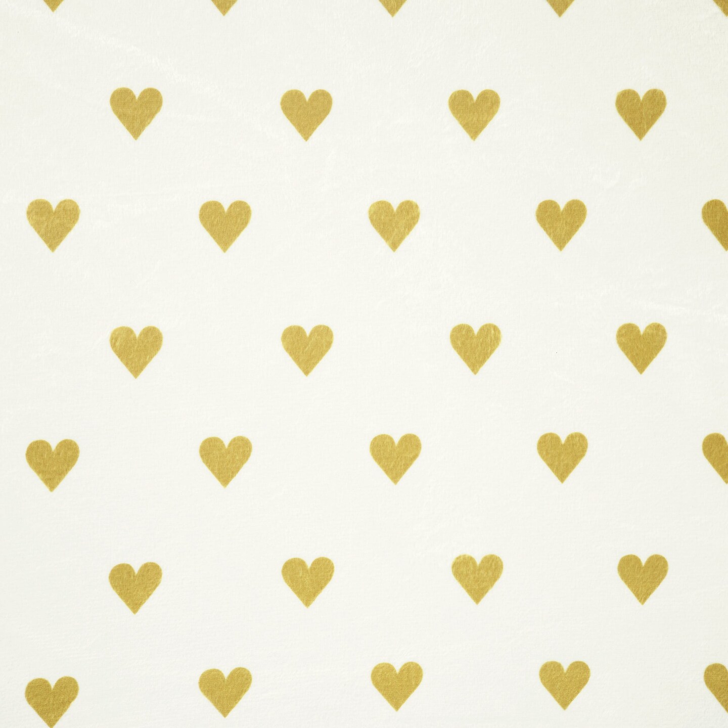 Boho Metallic Hearts All Over Soft &#x26; Plush Fitted Crib Sheet