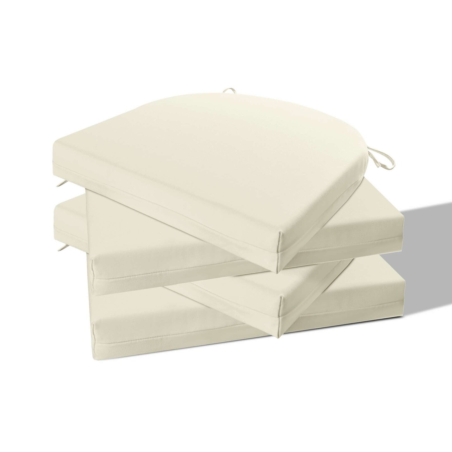 4 Pack Waterproof Ourdoor Seat Cushions High Density Foam Chair Pads With