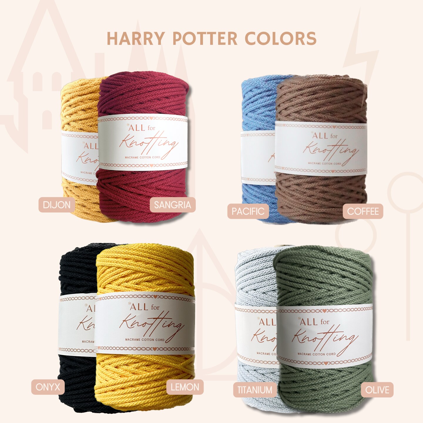 3.5mm Macrame Braided Cord, approx 490ft/163yds ALL FOR KNOTTING