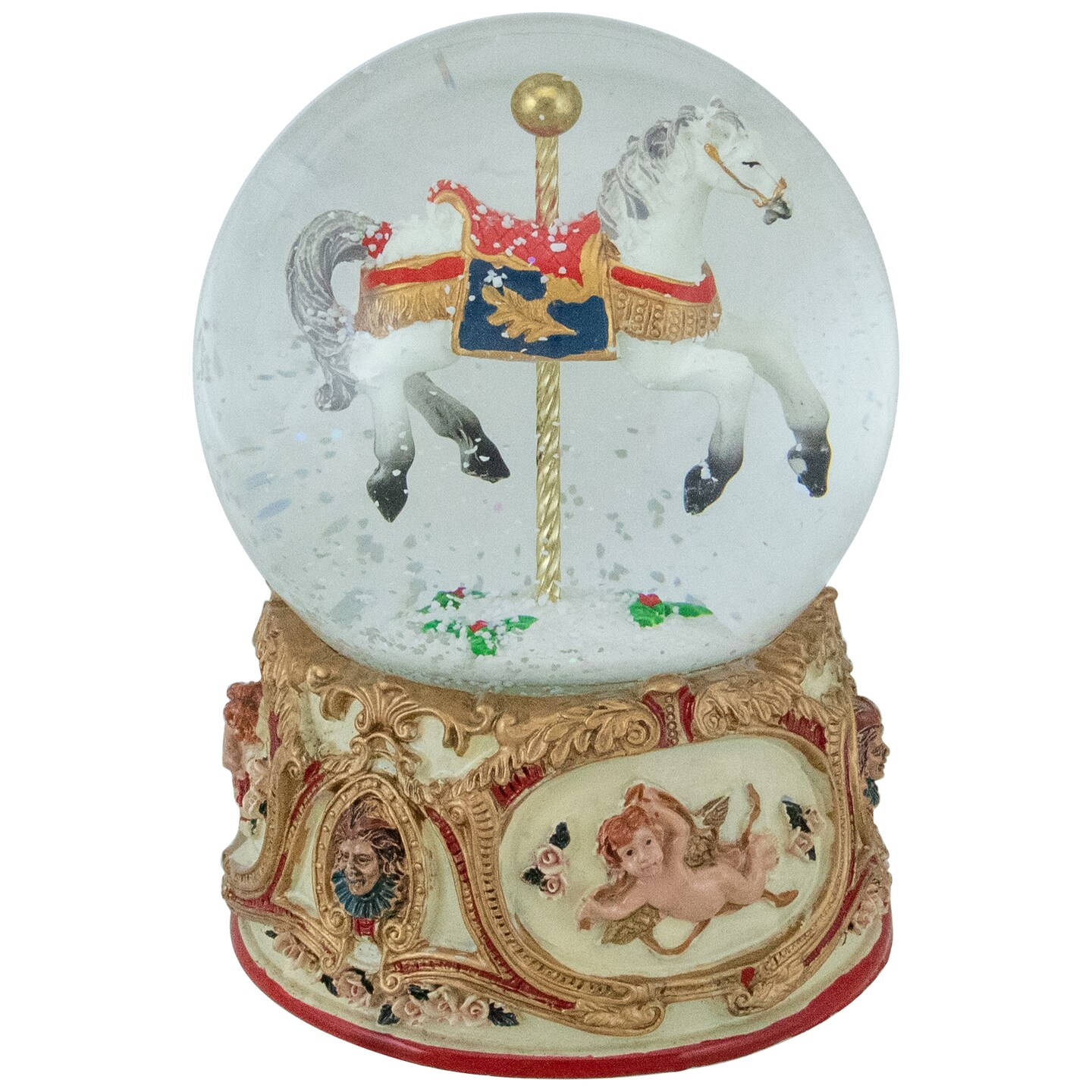 Northlight Musical Carousel Horse Christmas Snow Globe - 5.5&#x22;