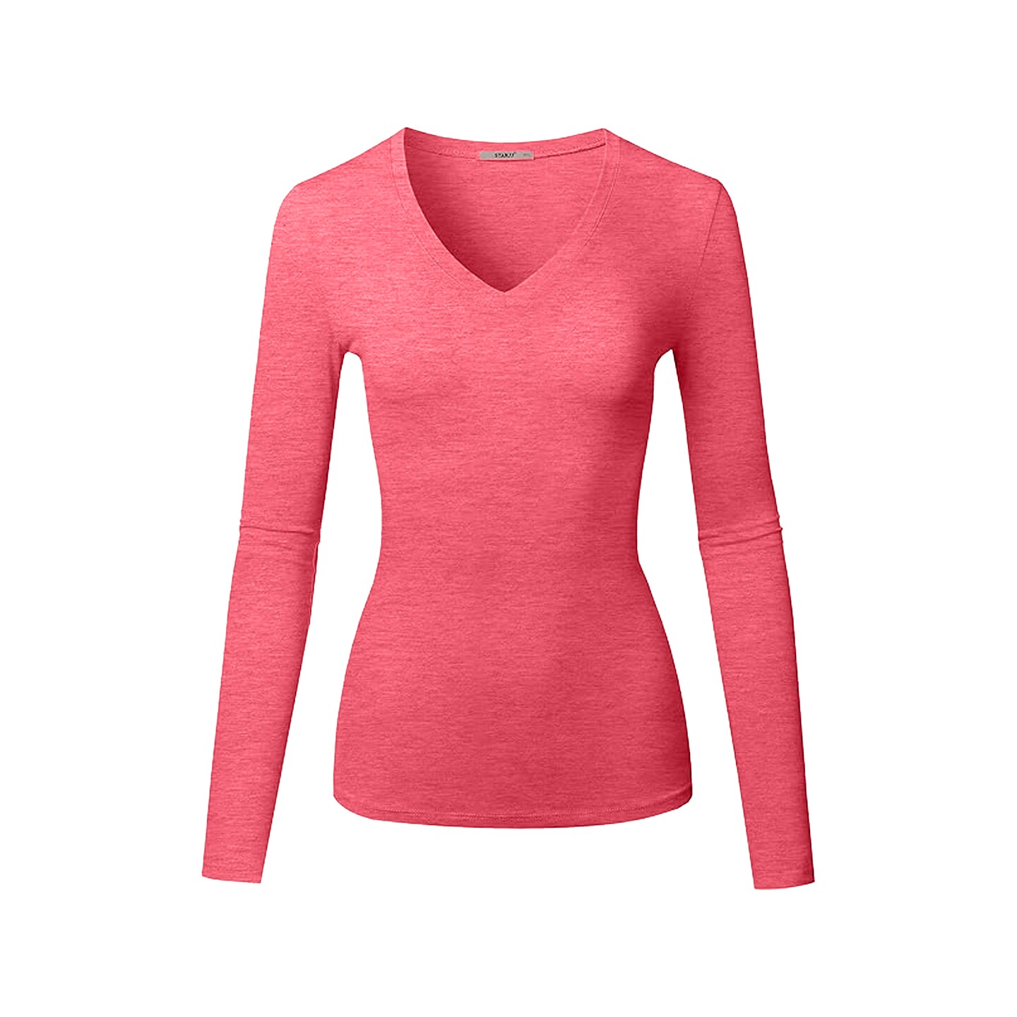 Bayside® Women's USA Made Deep V Neck Long Sleeve T-Shirt | Michaels