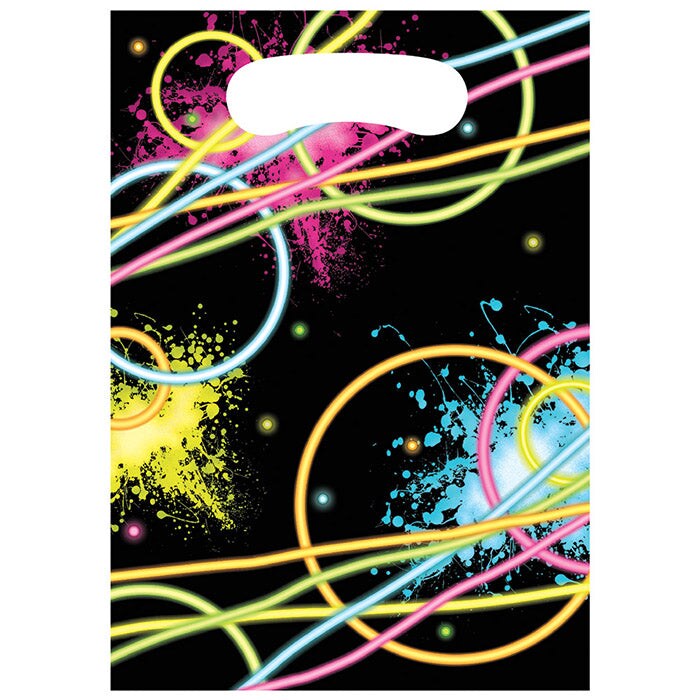 Glow Party Favor Bags, 8 ct