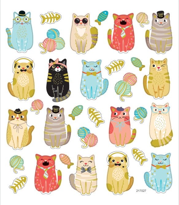 Sticker King Stickers-Stately Cats