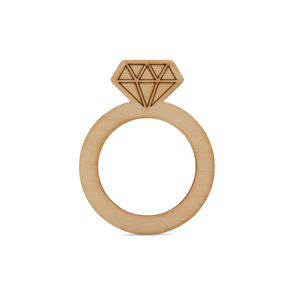 Diamond Ring Wood Napkin Ring 2-3/4&#x201C; for Wedding &#x26; Bridal Shower | Woodpeckers