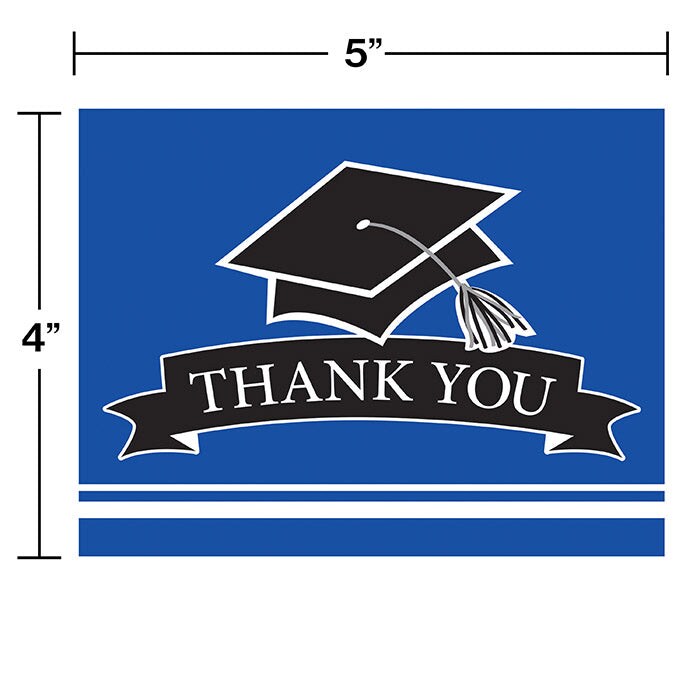 Blue Graduation Thank You Notes (25/Pkg)