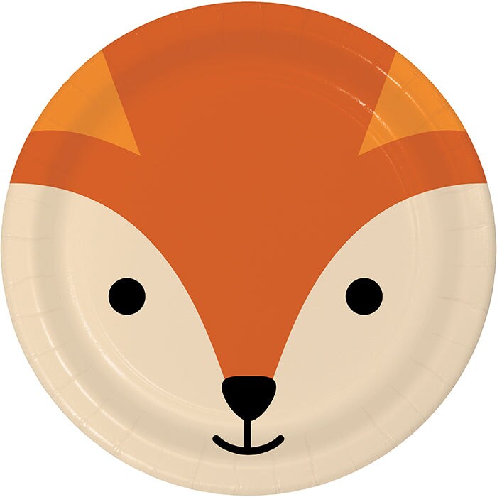 Animal Faces Fox Dinner Plate (8/Pkg)