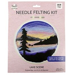 Fabric Editions Needle Felting Kit 6&#x22; Round-Lake