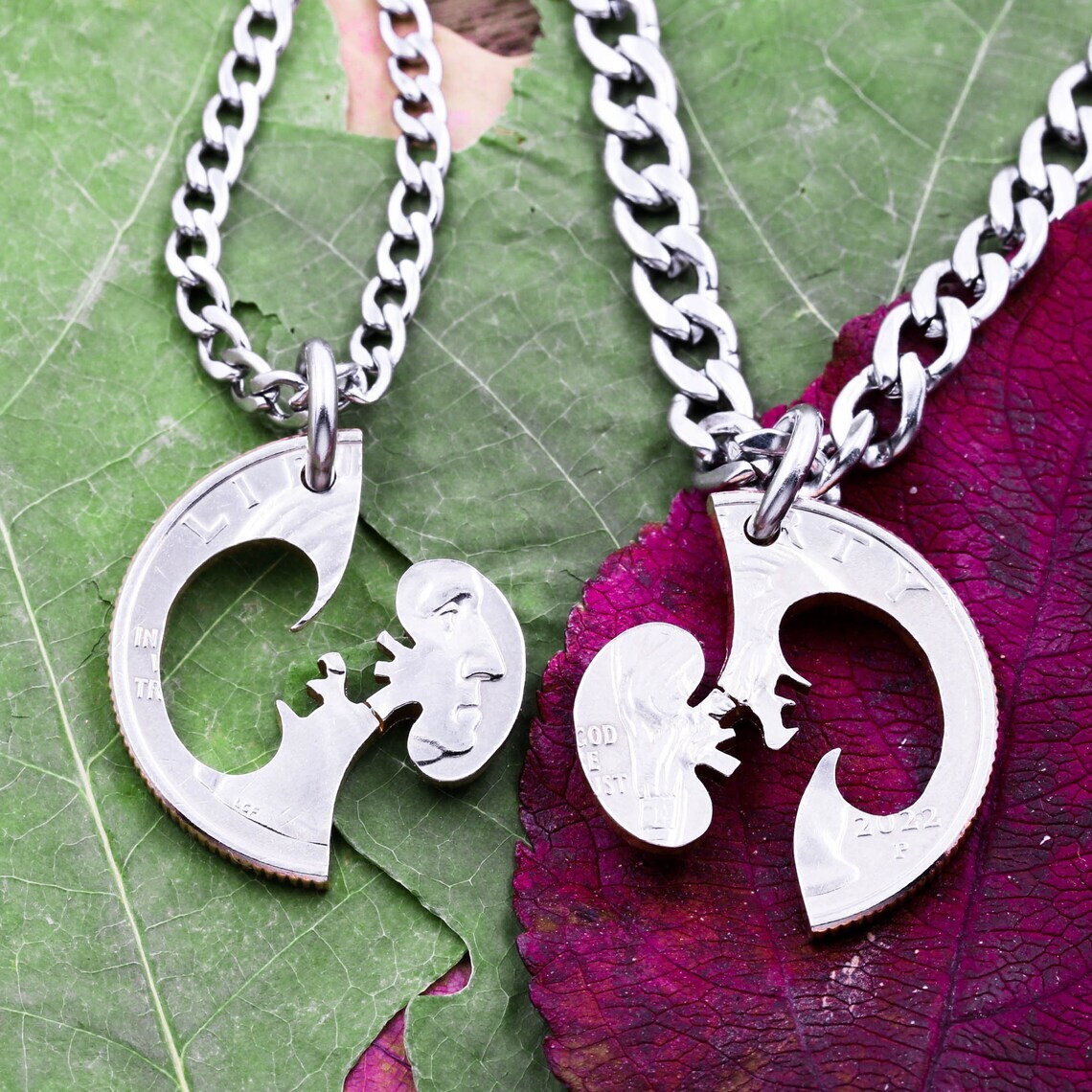 Interlocking Kidney Necklaces, Couples Jewelry, Innermost Feelings ...