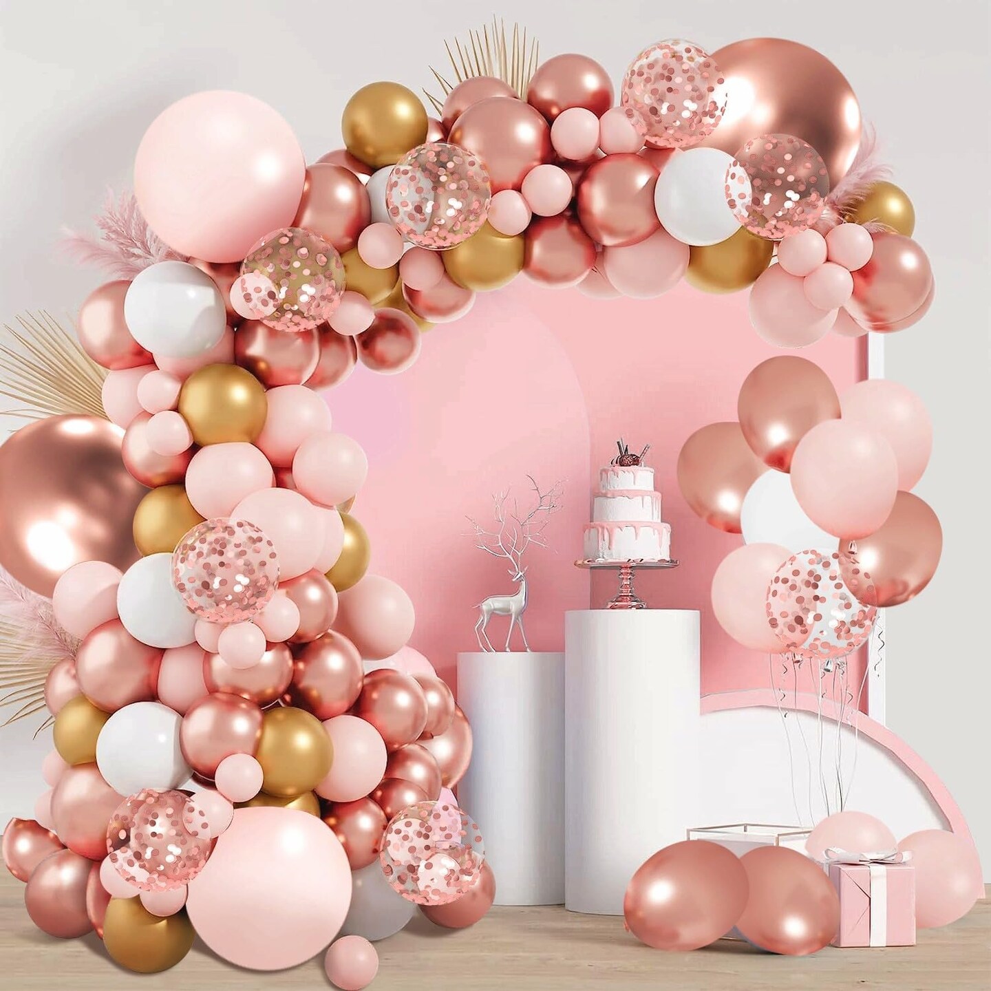 Rose Gold Balloon Garland Arch Kit