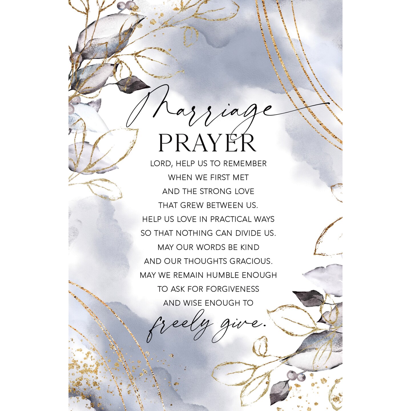 Dexsa Marriage Prayer Wood Plaque with Easel and Hanger 6 inches x 9 inches