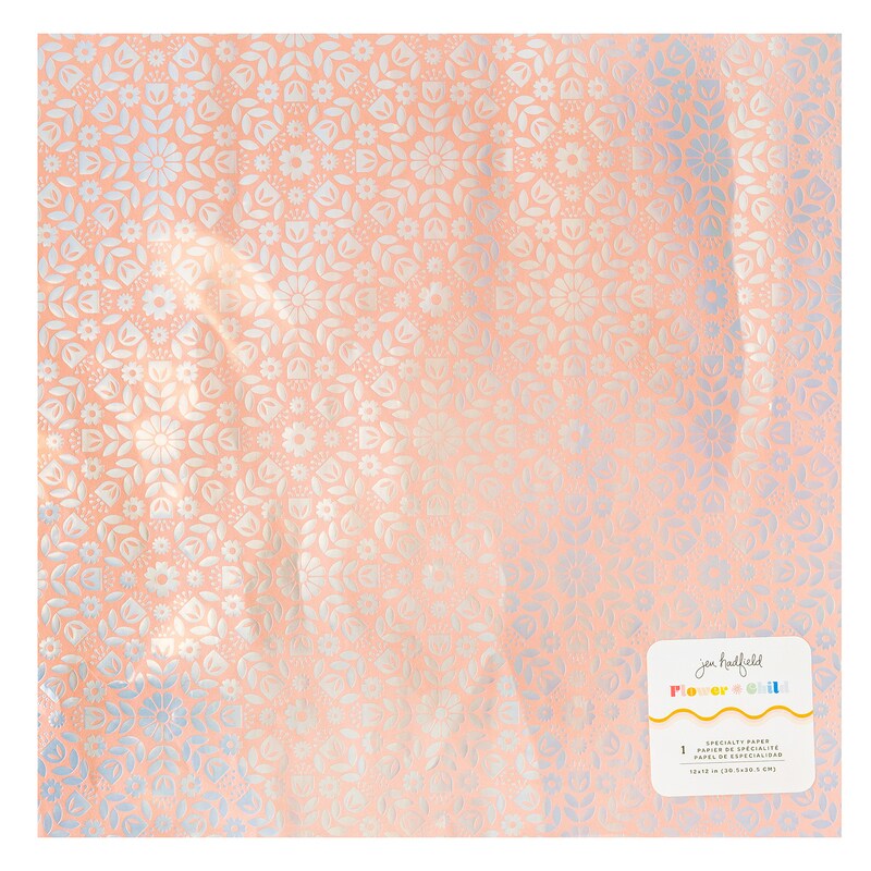 Flower Child Silver Holographic Foil Paper - Jen Hadfield