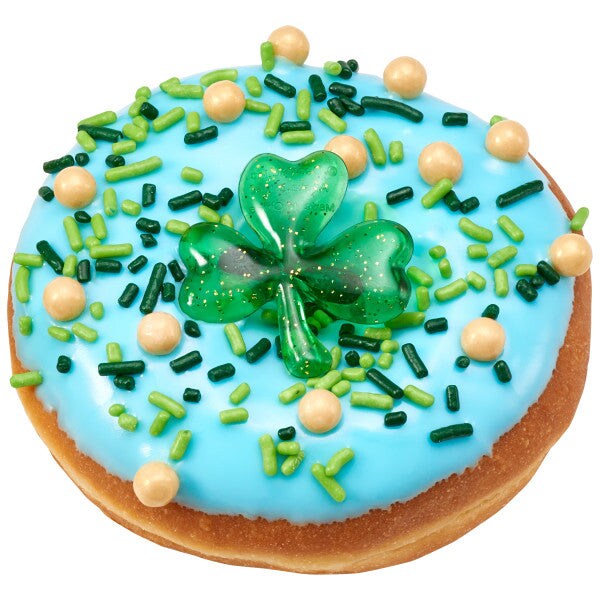 Shamrock Puffy Glitter Cupcake Rings, 12ct