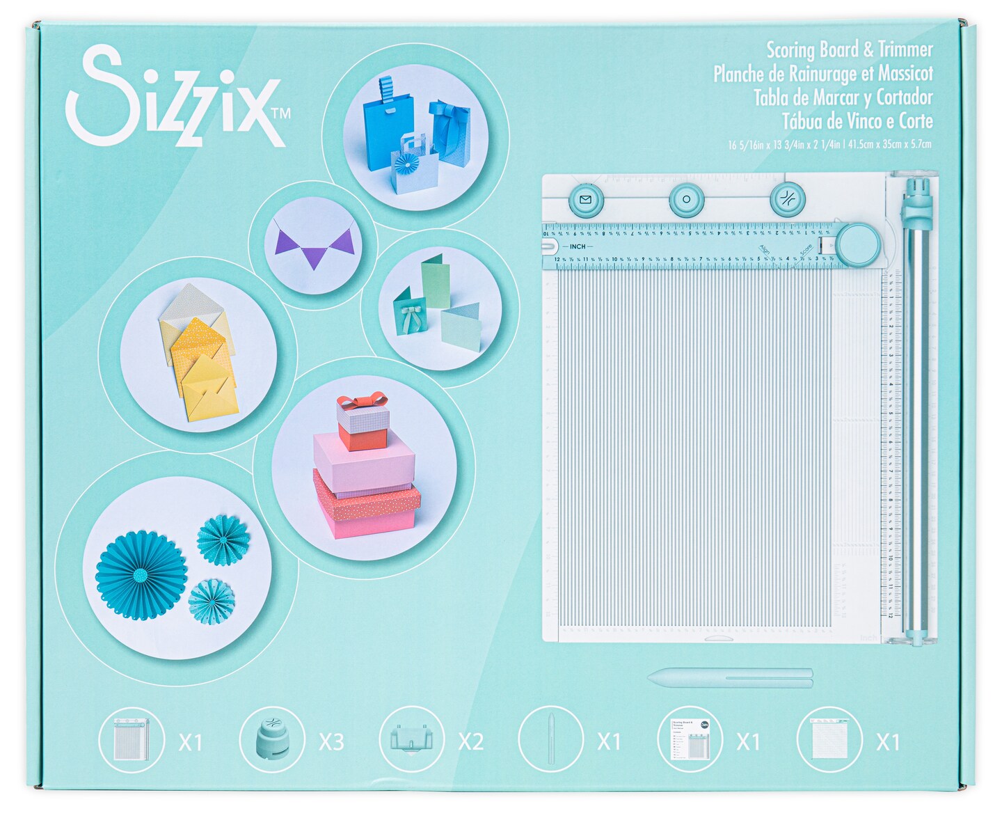 Sizzix Making Tool Scoring Board &#x26; Trimmer-9 Pieces