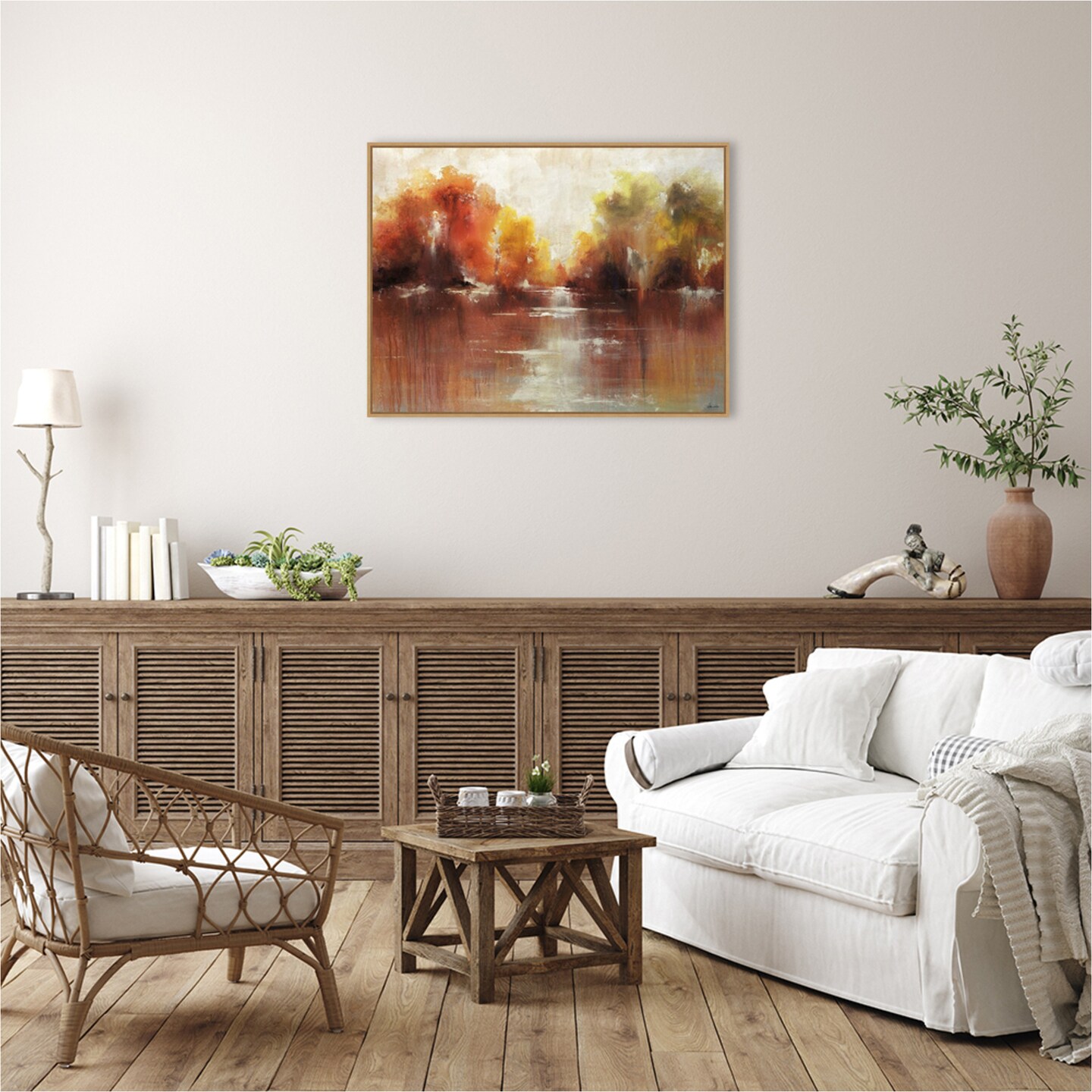 Jeweled Water by Sydney Edmunds Framed Canvas Wall Art