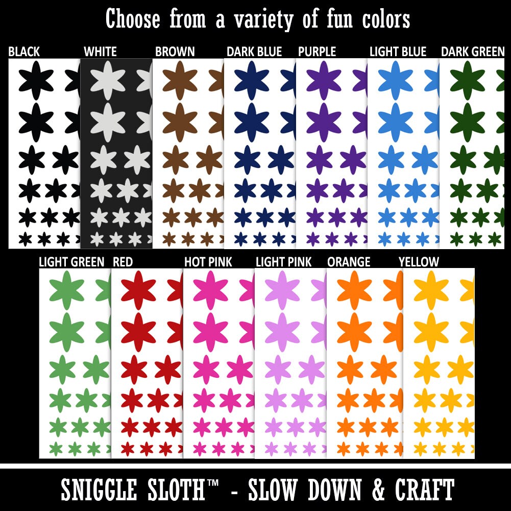 Asterisk Symbol Temporary Tattoo Water Resistant Fake Body Art Set Collection