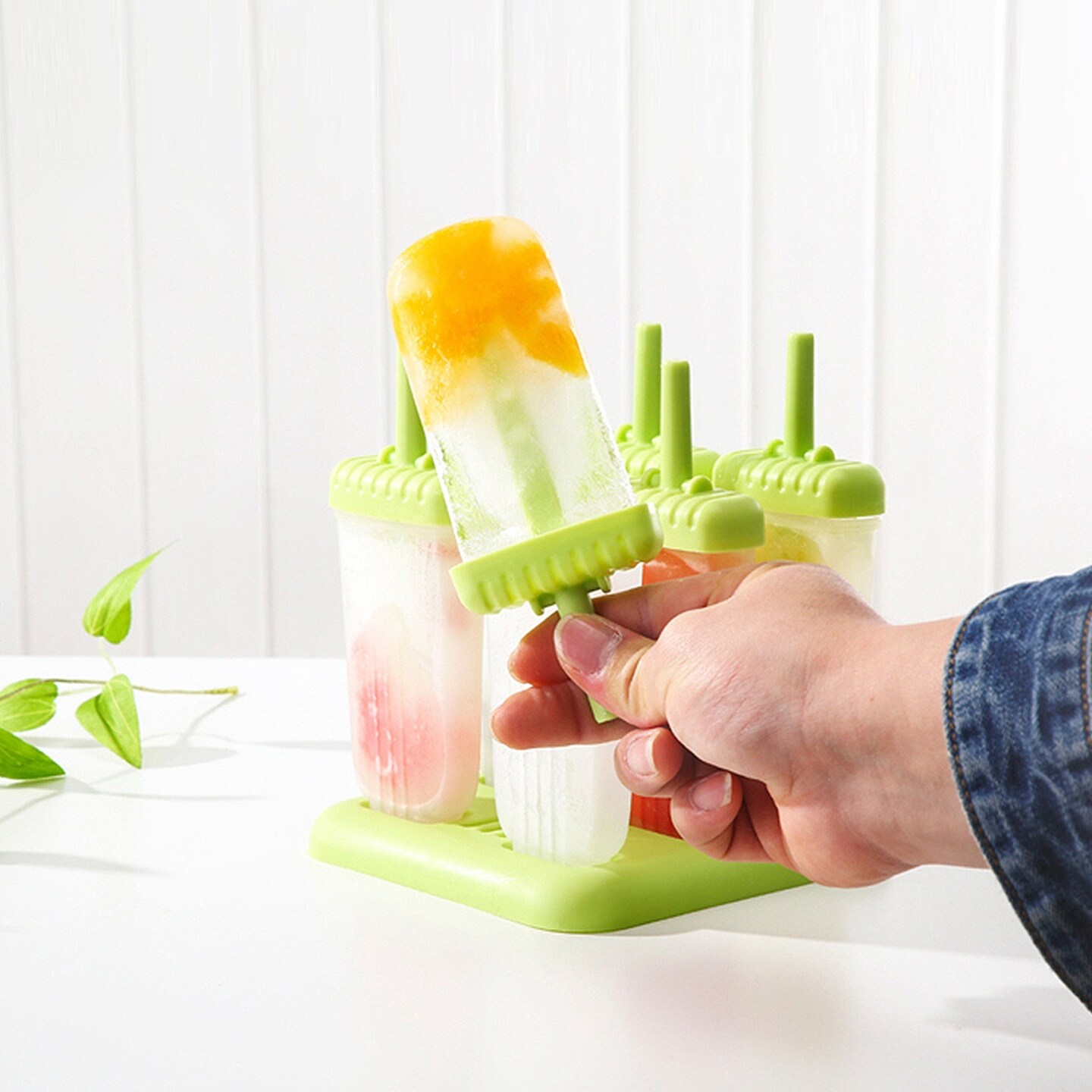 6Pcs DIY Popsicle Reusable Molds For Homemade Iced Snacks