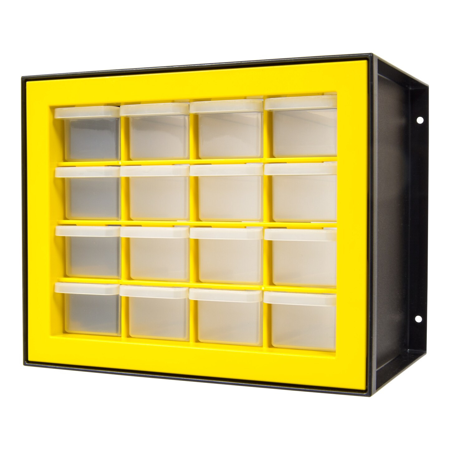 IRIS USA Hardware and Craft Parts Cabinet, 5 Sizes, Black/Yellow