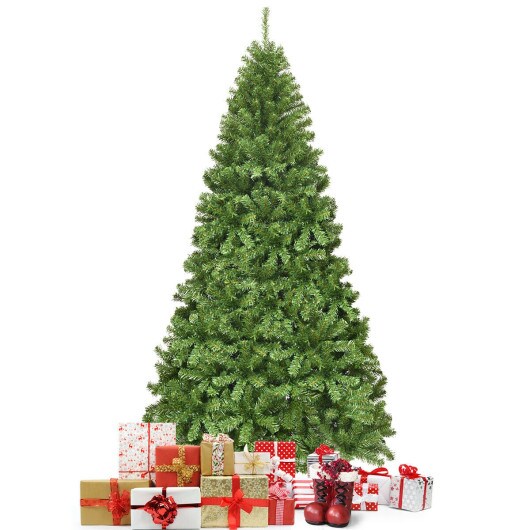 Leafy and Stylish PVC Artificial Hinged Christmas Tree with Metal Stand