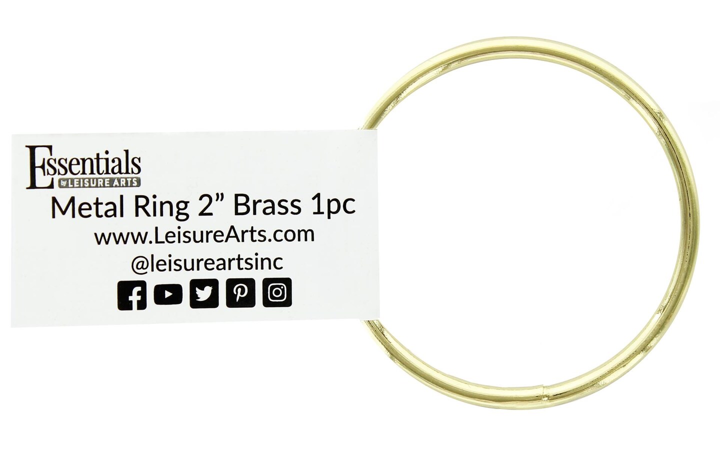 Essentials by Leisure Arts Metal Ring 2 in. Brass