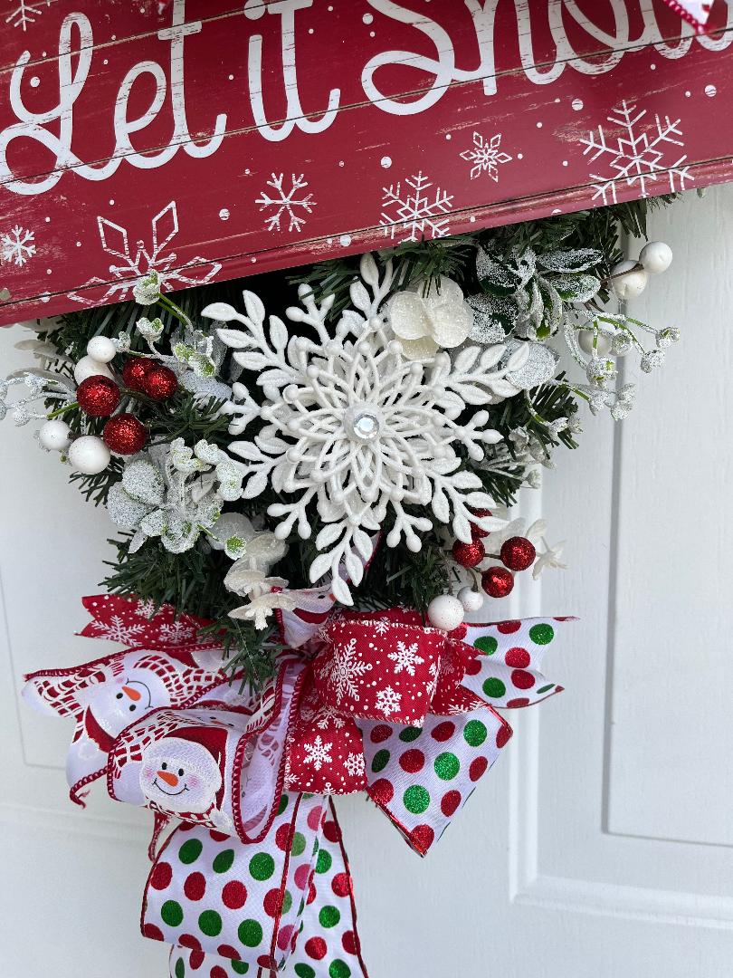 Christmas swag, Christmas wreath, door swag, Christmas decoration