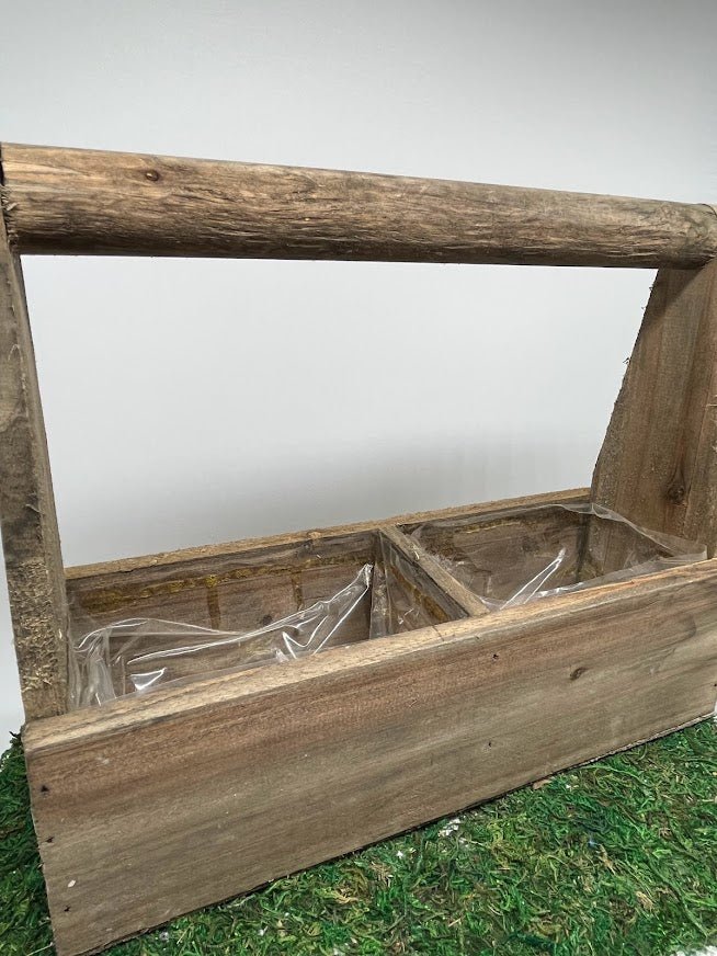 Wood Handled Trug Planter