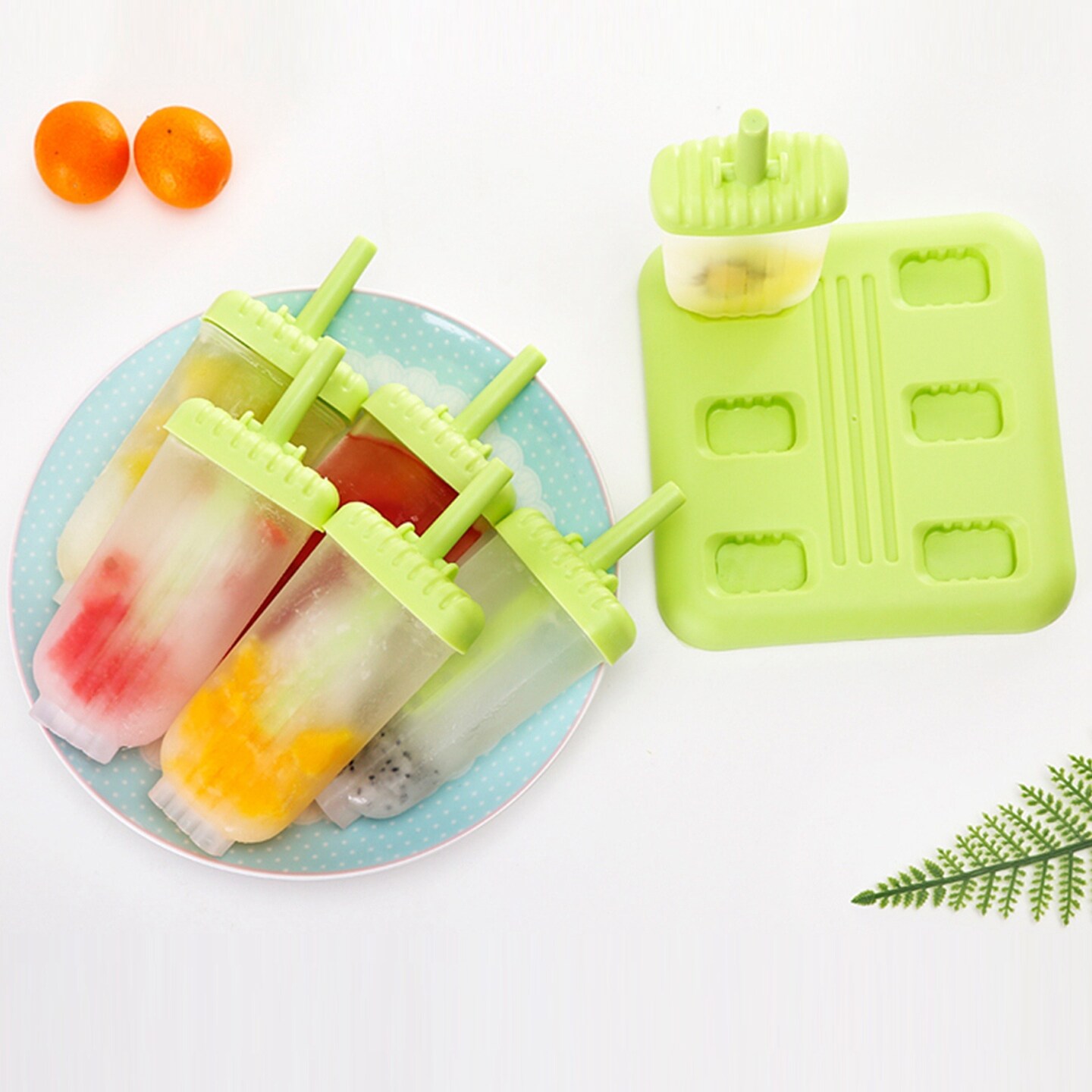 6Pcs DIY Popsicle Reusable Molds For Homemade Iced Snacks