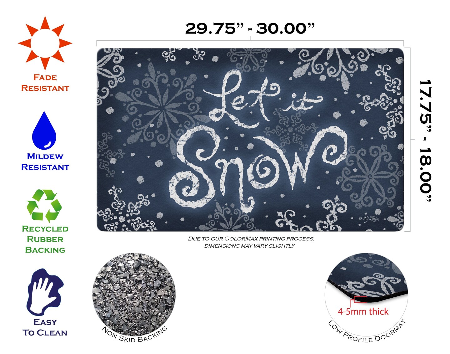 Let It Snow Door Mat (18 x 30&#x22;)