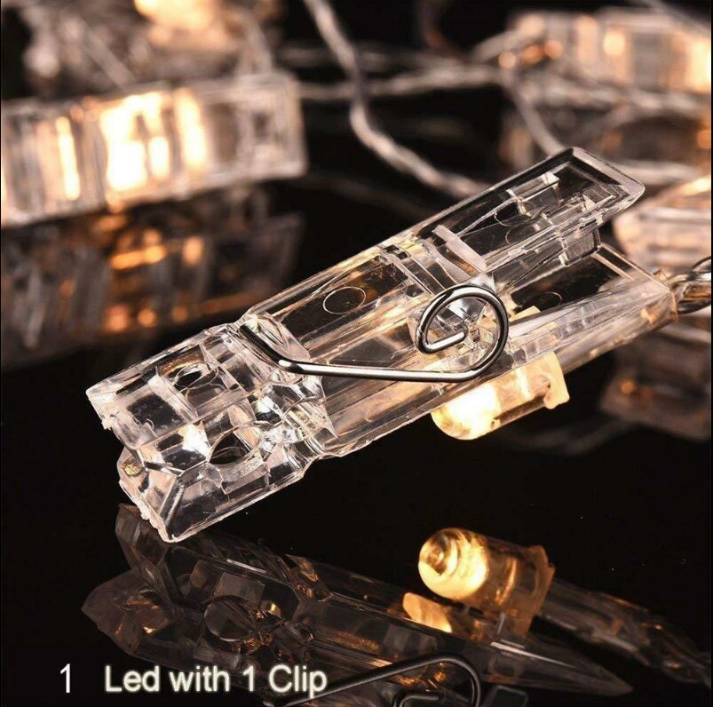 LED String Light Photo Clips with Fairy Lights