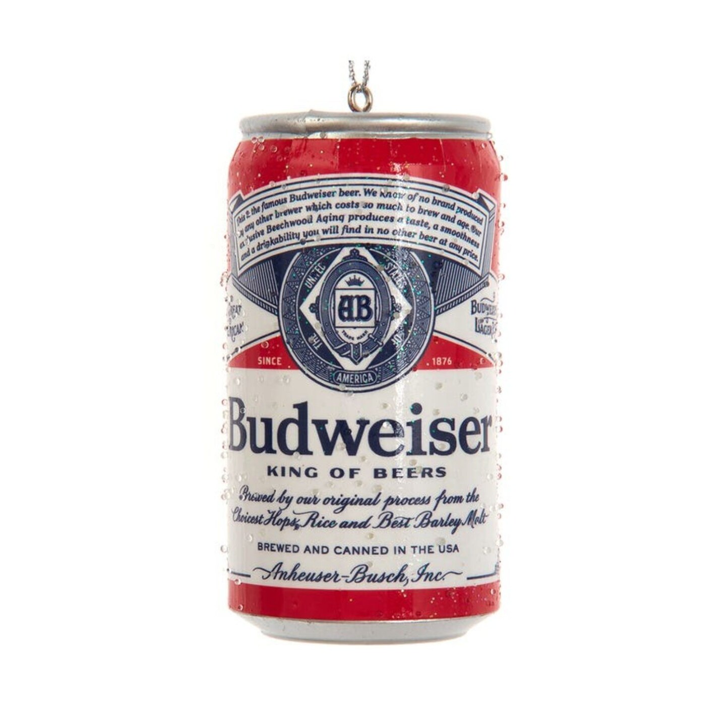 KSA Club Pack of 24 Budweiser Beer Can Christmas Ornaments 3.75&#x22;
