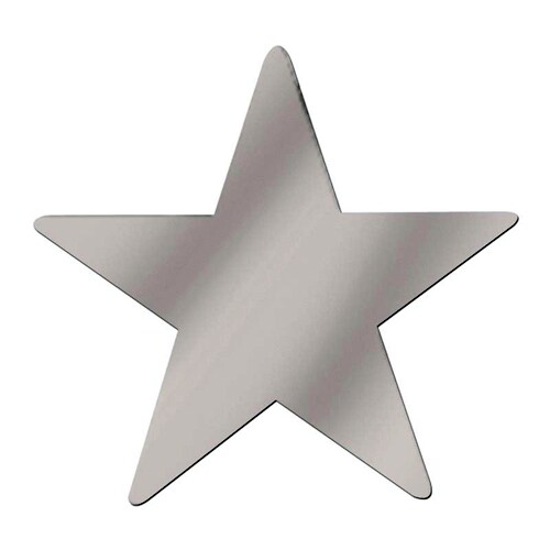 Silver Jumbo Foil Star Cutout