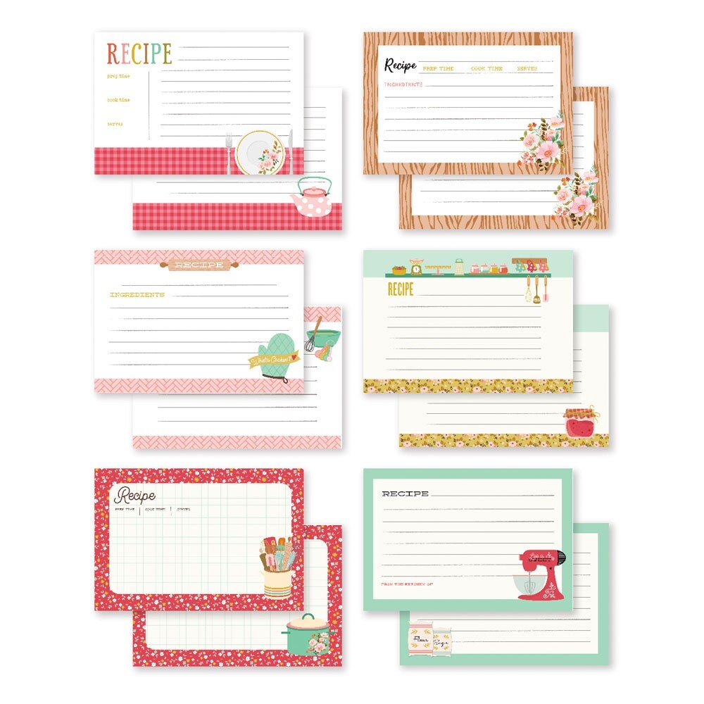 What&#x27;s Cookin&#x27;? Recipe Cards 4&#x22;X6&#x22; 12/Pkg-6 Designs/2 Each