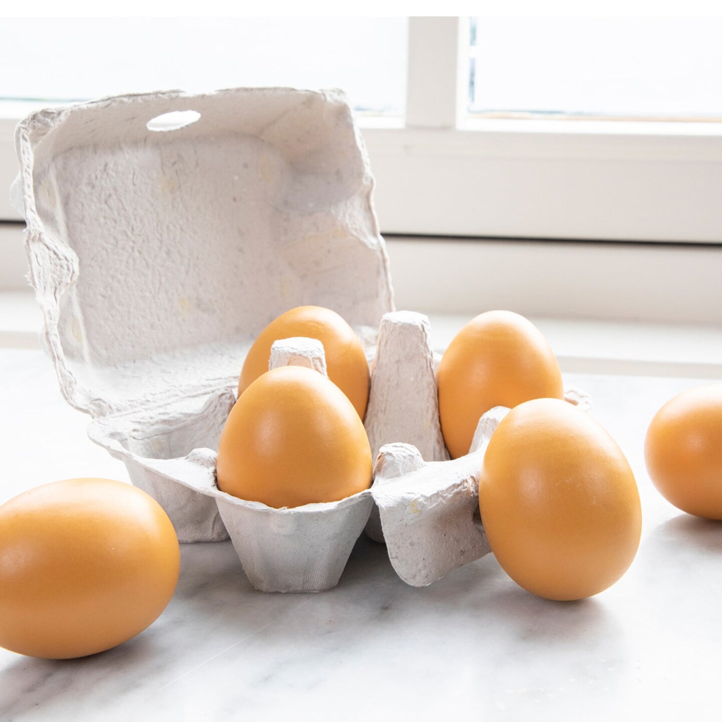 New Classic Toys Wooden Eggs 6-Pack