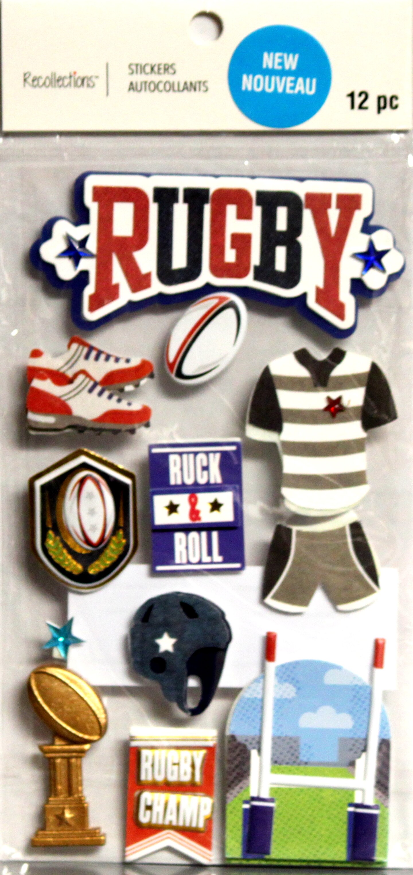Recollections Rugby Dimensional Stickers