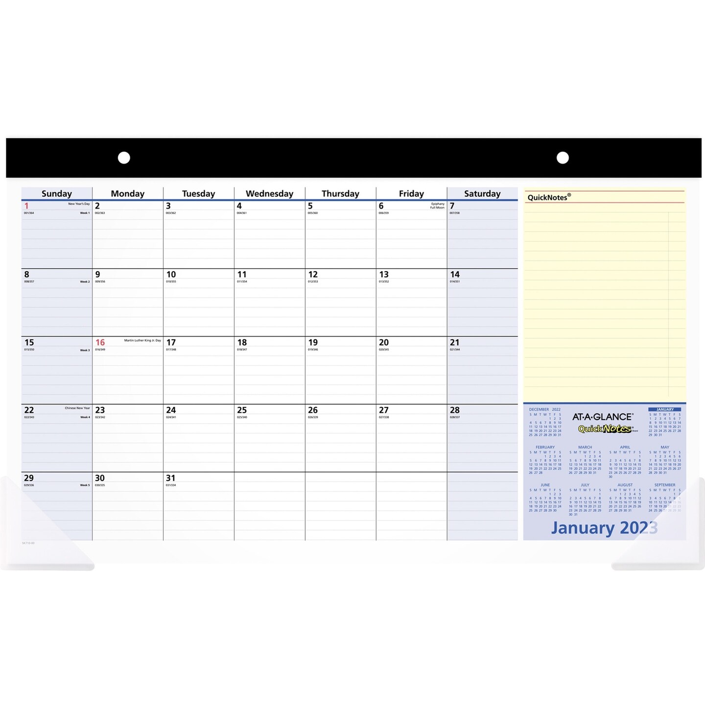 At-A-Glance Quick Note Desk/Wall Calendar, 13 Month, 17 3/4&#x26;quot;x10 7/8&#x26;quot;