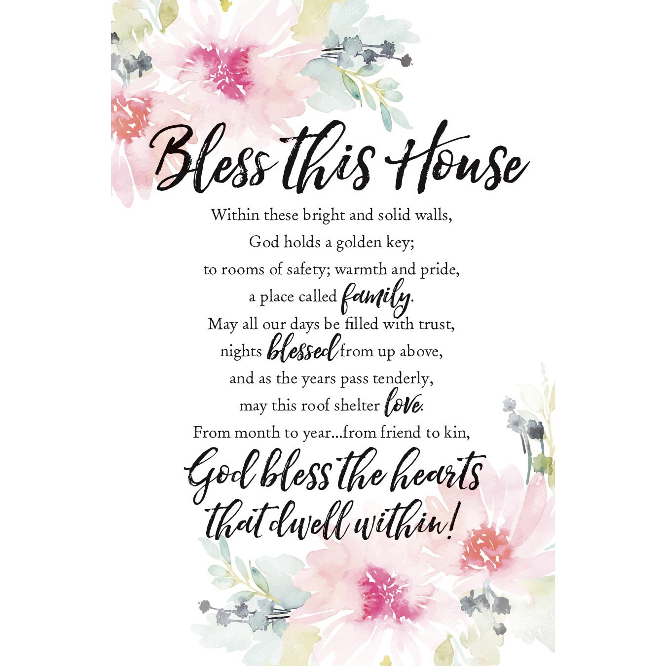 Dexsa Bless This House Woodland Grace Series 6" x 9" Wood Plaque with Easel