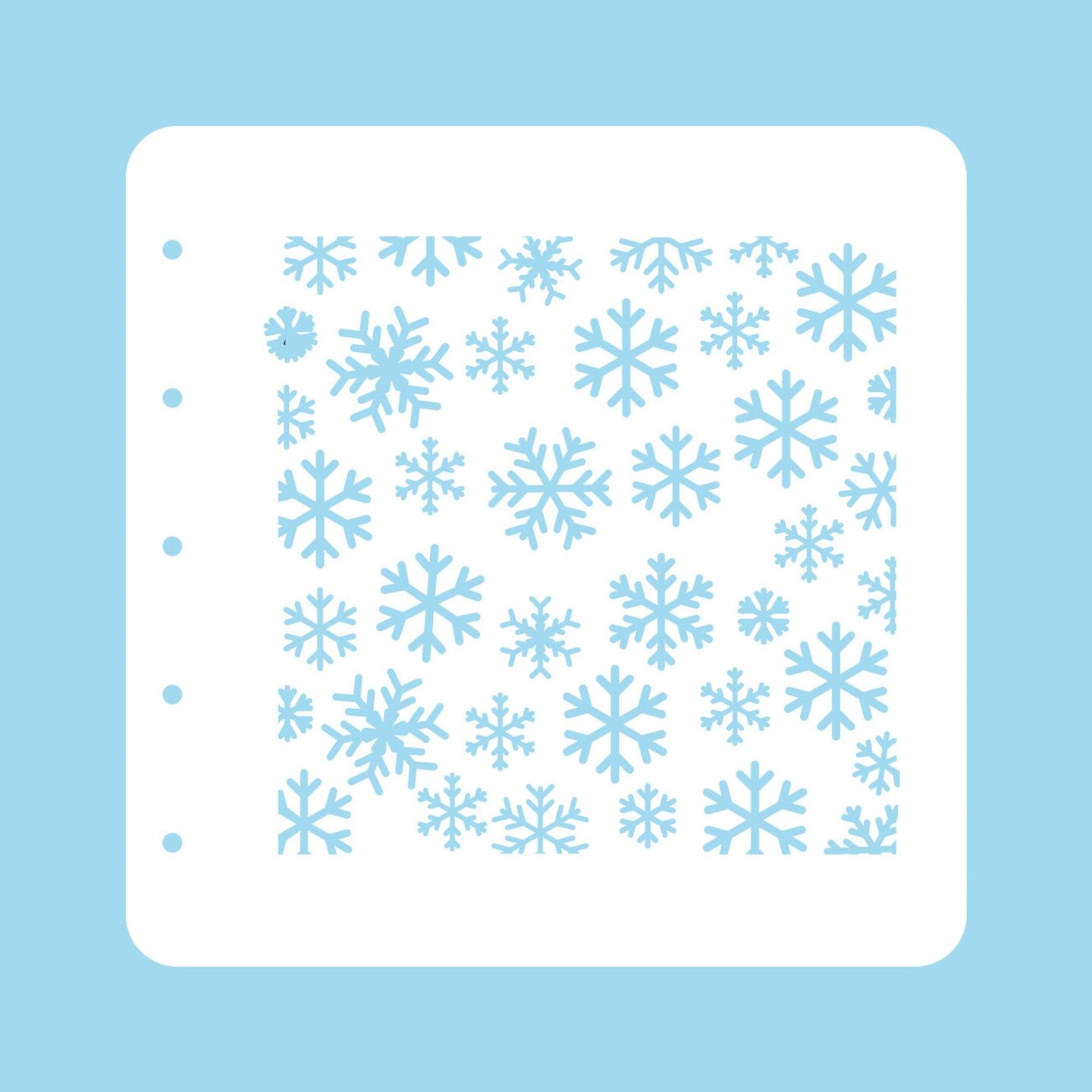 Nellie&#x27;s Choice Stencil A6 For Magnetic Colour Set Christmas Time Snowflakes