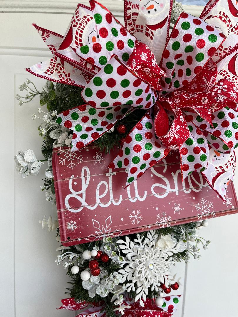 Christmas swag, Christmas wreath, door swag, Christmas decoration