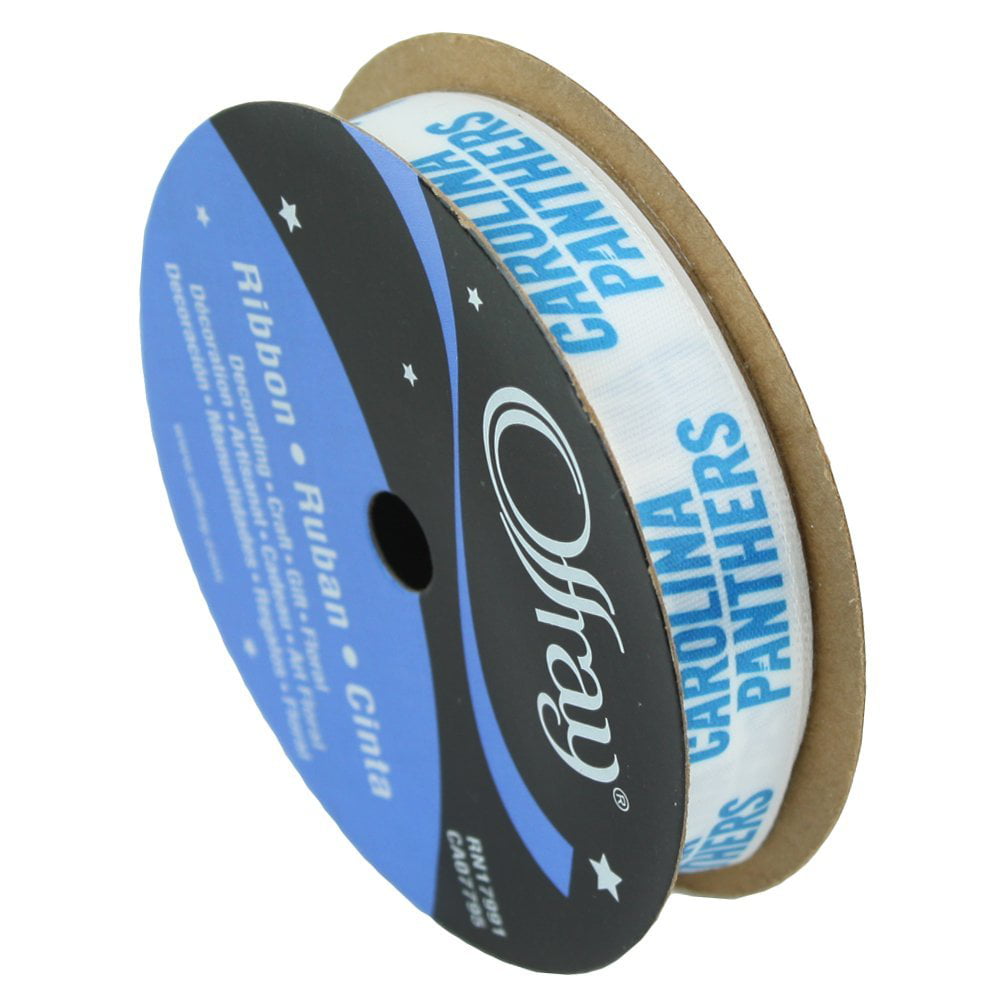Panthers Printed Ribbon 5/8-inch Width, 9 Foot Spool