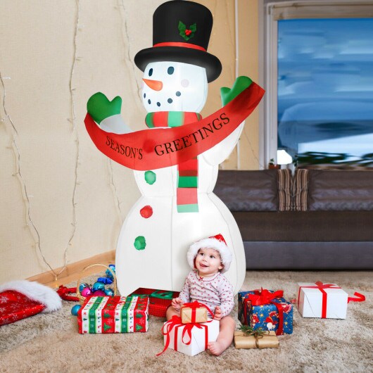 6FT LED Yard Lawn Party Inflatable Christmas Snowman