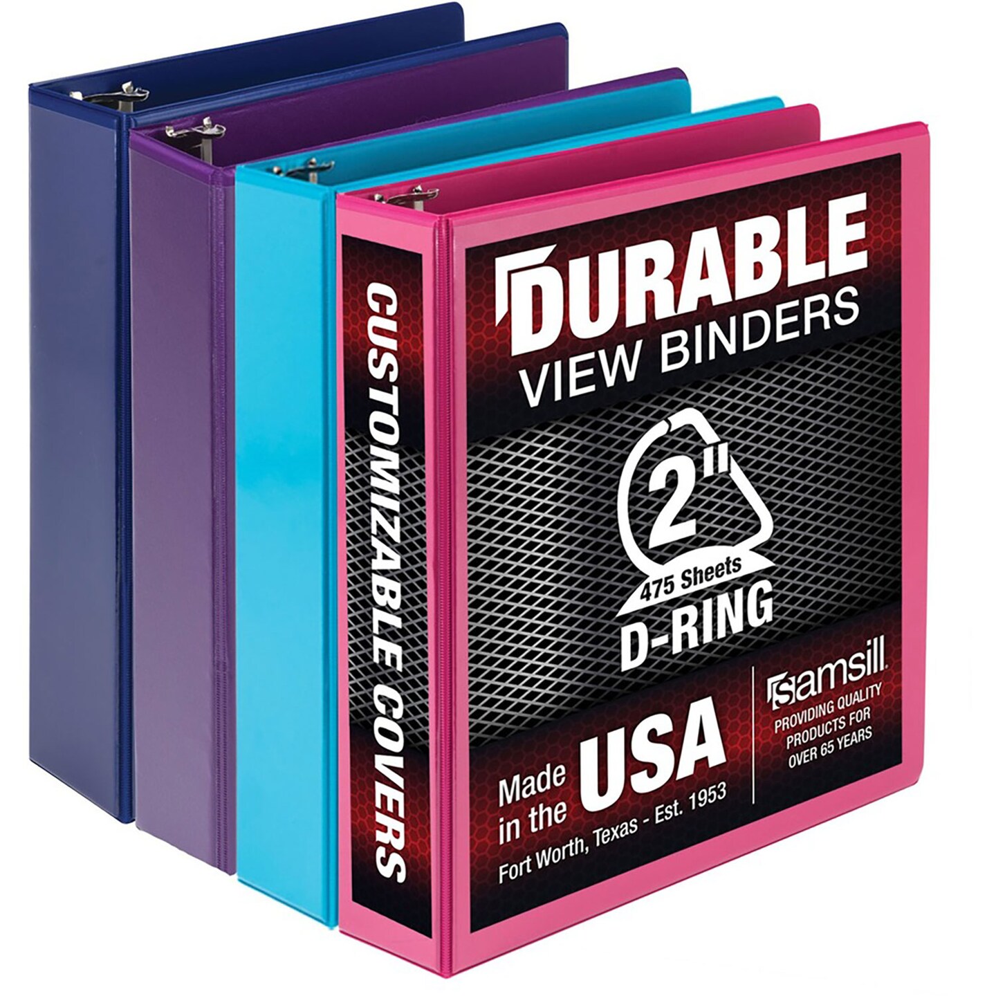 Durable D-Ring View Binders, 3 Rings, 1